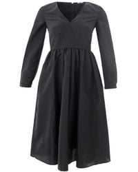 Lardini - V-Neck A-Line Midi Dress - Lyst