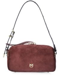 Pinko - Bauletto Trittico Suede Shoulder Bag - Lyst