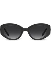Love Moschino - Logo-Plaque Geometric-Frame Sunglasses - Lyst