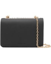 Love Moschino - Kleine Schultertasche mit Logo-Schild - Lyst