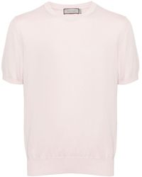 Canali - T-shirt en maille fine à col rond - Lyst