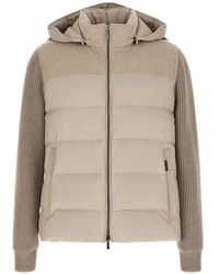 Moorer - Quilted Panelled Hooded Jacket - Lyst