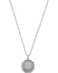 SHAY - 18K Link Diamond Border Pendant Necklace - Lyst