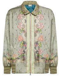 Pierre Louis Mascia - Floral-Print Zip-Up Jacket - Lyst