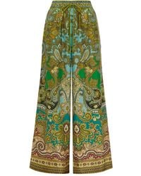 ALÉMAIS - Clemenza Broek Met Paisley-Print En Trekkoord - Lyst