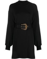 Versace Jeans Couture - Belted Long-Sleeve Minidress - Lyst