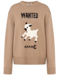 Moschino - Intarsia-Knit Wool Sweater - Lyst