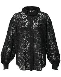 Pushbutton - Blouse Met Kant En Ruches - Lyst