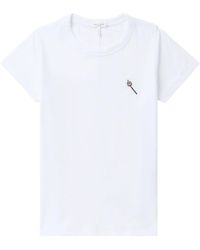 Rag & Bone - Embroidered Cotton T-shirt - Lyst