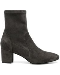 Bibi Lou - Suede-Effect Block-Heel Ankle Boots - Lyst