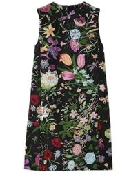 Gucci - Floral Brocade Mini Dress - Lyst