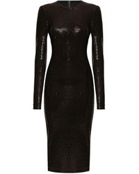 Dolce & Gabbana - Sequin-embellished Midi Dress - Lyst