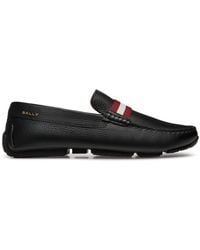 Bally - Logo-print Leather Loafers - Lyst