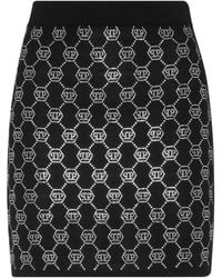 Philipp Plein - Monogram Knitted Skirt - Lyst