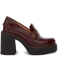 Odissi - Gabriella Platform Leather Loafers - Lyst