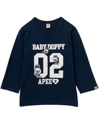 AAPE BY A BATHING AP - Logo-Patched Crew Neck T-Shirt - Lyst
