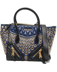 Miu Miu - Gesteppter Tote Bag mit Ösendetail - Lyst