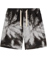 Palm Angels - Blueprint Palms Mini Shorts For - Lyst