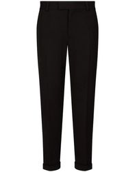 Dolce & Gabbana - Pressed-Crease Tapered Trousers - Lyst