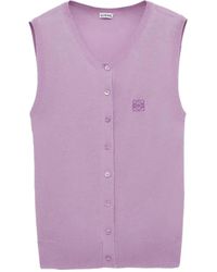 Loewe - Canotta Con Bottoni E Ricamo Logo - Lyst