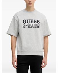Guess - Logo-Embroidered Short-Sleeve T-Shirt - Lyst