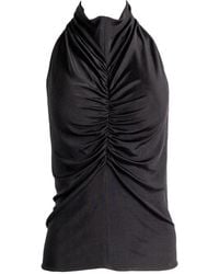 Atlein - Gathered Halterneck Tank Top - Lyst