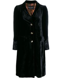 Etro Abrigo con bordado en los puños - Negro