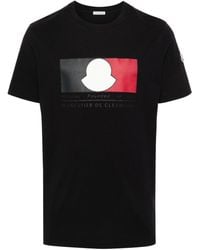 Moncler - Katoenen T-shirt Met Logoprint - Lyst
