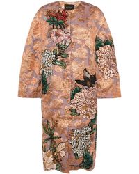 Biyan - Floral-print Sequin-embellished Coat - Lyst