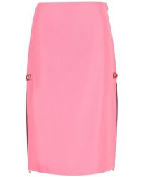 Fendi - Zip-Details Midi Skirt - Lyst