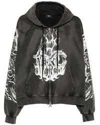 THUG CLUB - Graphic-Print Zip-Up Hoodie - Lyst
