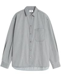 Maison Kitsuné - Chemise En Jean Délavé À Poche De Poitrine - Lyst
