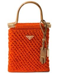 Prada - Vera Gehaakte Shopper - Lyst