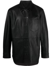 Neil Barrett - Spread-Collar Leather Jacket - Lyst
