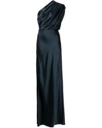 Michelle Mason - Silk Asymmetrical Gathered Gown - Lyst
