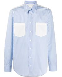 Helmut Lang - Striped Cotton Long-Sleeved Shirt - Lyst