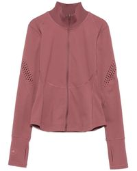 adidas By Stella McCartney - X Stella Mccartney Perforated Zip-Up T-Shirt - Lyst