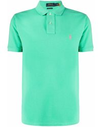 Polo Ralph Lauren - Embroidered-Logo Piqué Polo Shirt - Lyst