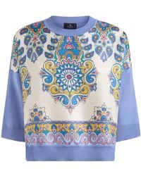 Etro - プリント ニットtシャツ - Lyst