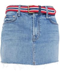 Mother - The Ditcher Frayed Mini Skirt - Lyst