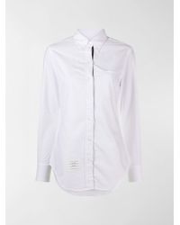 Thom Browne - Logo-patch Button-down Shirt - Lyst