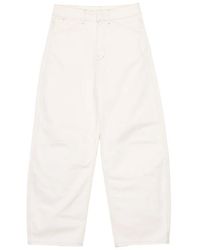 Bimba Y Lola - Pantalon Cinq Poches En Jean Blanc À Jambe Baril - Lyst