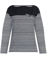 Balmain - Striped Long-Sleeved Top - Lyst