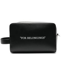 Off-White c/o Virgil Abloh - Quote Leather Make-up Bag - Lyst