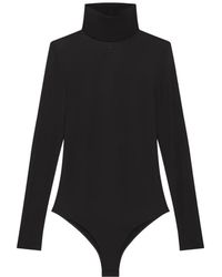Courreges - Logo-Embroidered High-Neck Bodysuit - Lyst