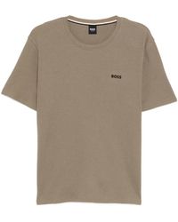 BOSS - Logo-Embroidered Waffle T-Shirt - Lyst
