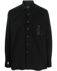 Billionaire - Monogram-embroidered Cotton-corduroy Shirt - Lyst