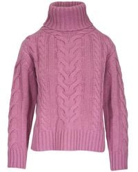 Twp - Traveling Cable-Knit Roll-Neck Sweater - Lyst