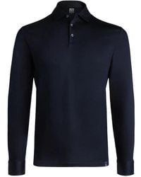 BOGGI - Long-Sleeve Cotton Polo - Lyst