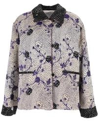 forte_forte - Cherry Blossom Jacquard-Knit Jacket - Lyst
